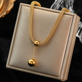 EILIECK 316L Stainless Steel Exaggerated Gold Color Thick Chain Pendant Necklace For Women Fashion Neck Chain Waterproof Jewelry