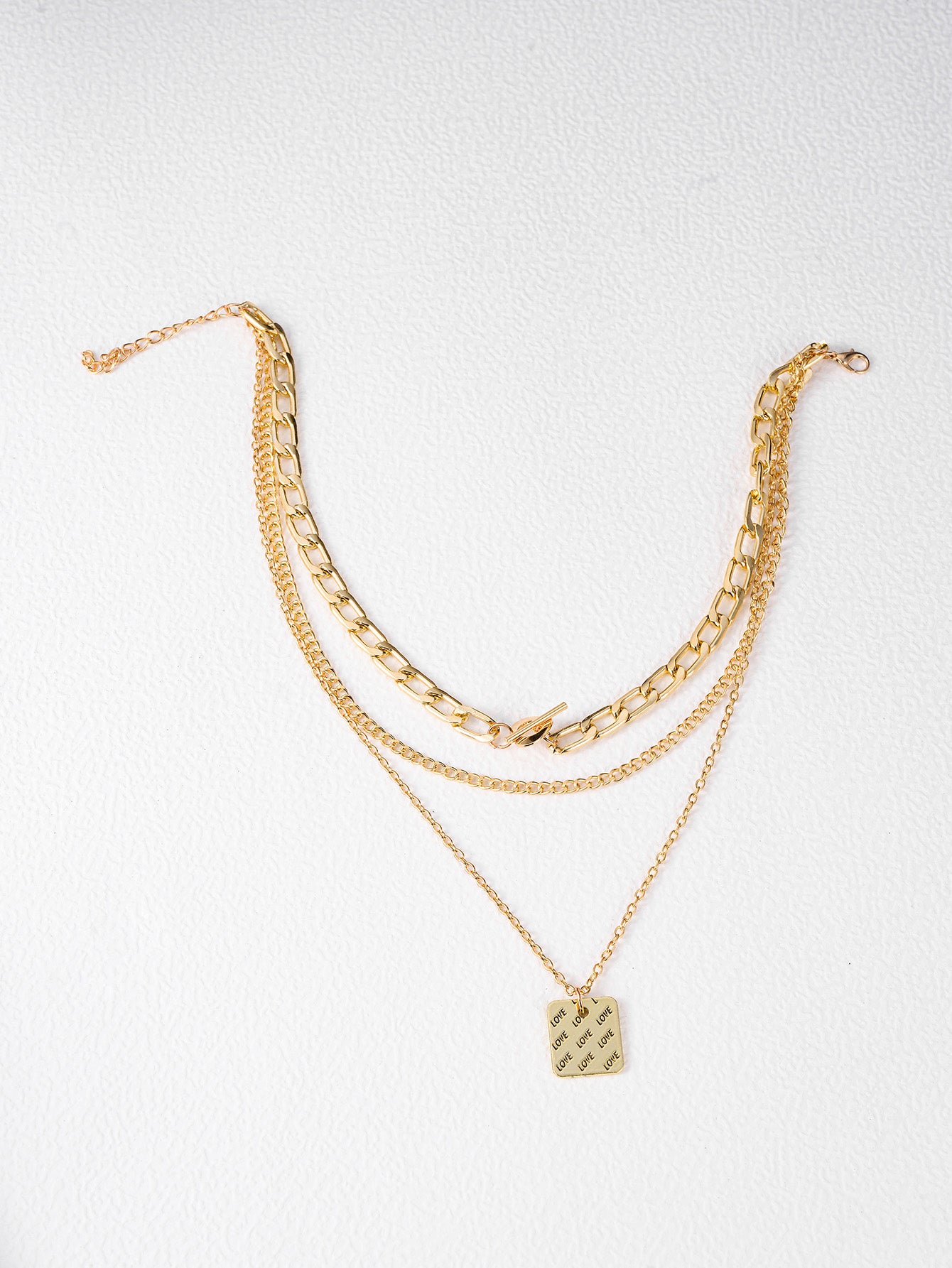 Personalized Multi Layer Trend Necklace Love Letter Pendant Chain Necklace Layered Necklace
