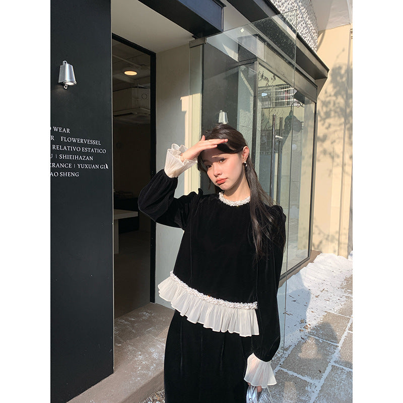 Pearl fleece sweater sweatshirt