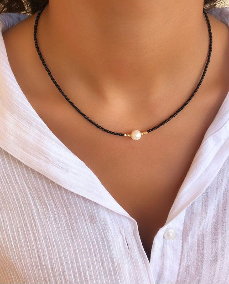 Colorful Rice Pearl Freshwater Pearl Necklace
