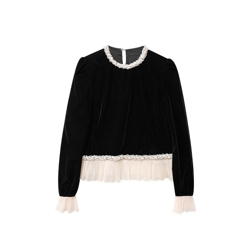 Pearl fleece sweater sweatshirt