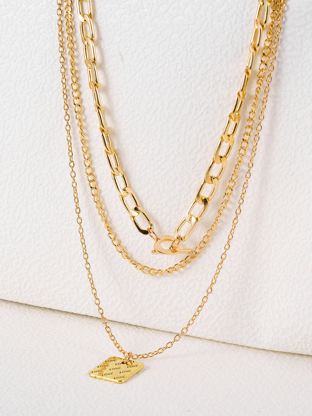 Personalized Multi Layer Trend Necklace Love Letter Pendant Chain Necklace Layered Necklace